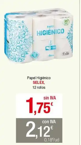 Masymas Selex Papel Higiénico 12 rollos oferta