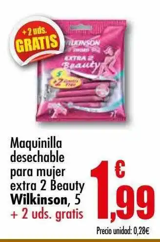 Unide Supermercados Maquinilla Desechable Para Mujer Extra 2 Beauty Wilkinson oferta