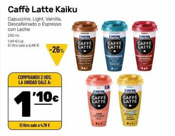AhorraMas Caffè Latte Kaiku oferta