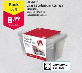ALDI Cajas De Ordenación Con Tapa oferta