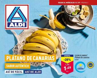 ALDI Plátano De Canarias oferta