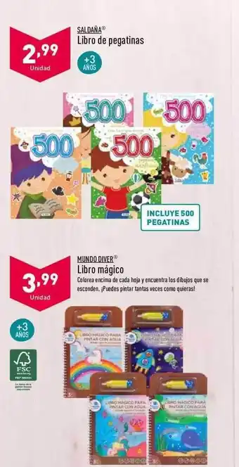 ALDI Libro De Pegatinas, Libro De Mágico oferta