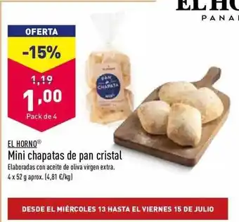 ALDI Mini Chapatas De Pan Cristal oferta