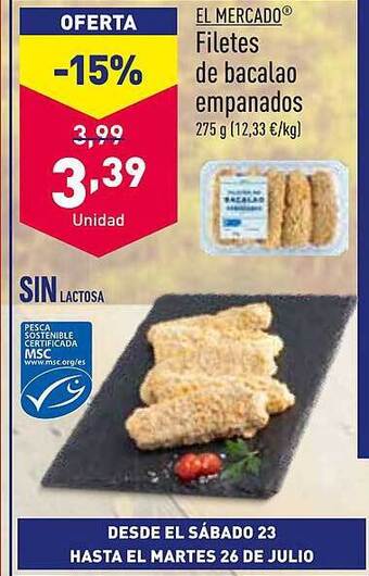 ALDI Filetes De Bacalao Empanados oferta