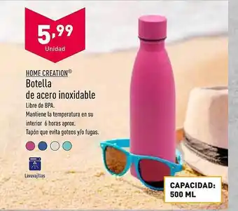 ALDI Botella De Acero Inoxidable oferta