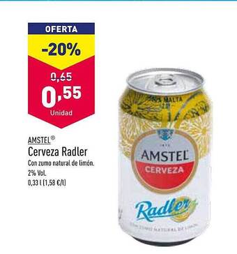 ALDI Amstel Cerveza Radler oferta