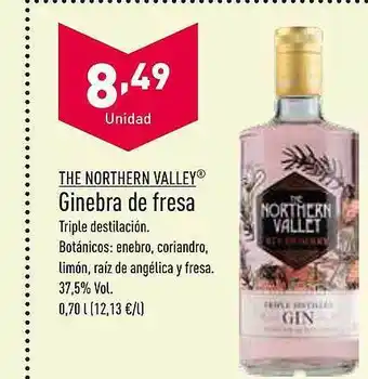 ALDI The Northern Valley Ginebra De Fresa oferta