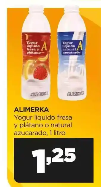 Alimerka Alimerka Yogur Líquido Fresa Y Plátano O Natural Azucarado oferta