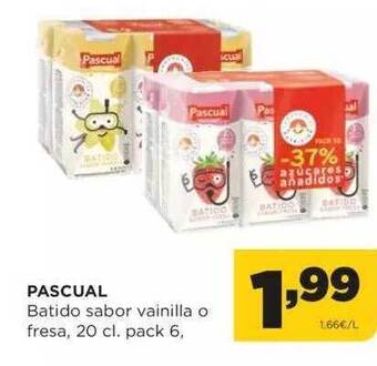 Alimerka Pascual Batido Sabor Vainilla O Fresa Pack 6 oferta
