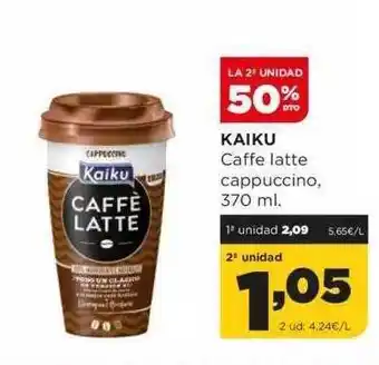 Alimerka La 2a Unidad 50% Dto Kaiku Caffe Latte Cappuccino oferta