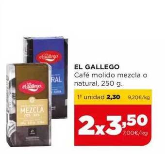 Alimerka El Gallego Café Molido Mezcla O Natural oferta
