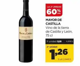 Alimerka La 2a Unidad 60% Dto Mayor De Castilla Vino De La Tierra De Castilla Y León oferta