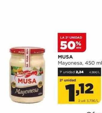 Alimerka La 2a Unidad 50% Dto Musa Mayonesa oferta