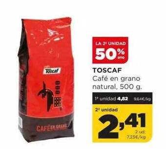 Alimerka La 2a Unidad 50% Dto Toscaf Café En Grano Natural oferta