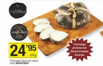 BonpreuEsclat Formatge Sarró De Cabra Kmo Montbrú oferta