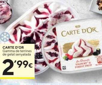 Caprabo Carte D'or Gamma De Terrines De Gelat Senyalada oferta