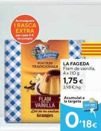 Caprabo La Fageda Flam De Vainilla oferta