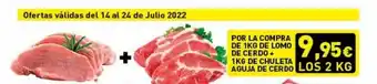 Hiperber Por La Compra De 1kg De Lomo De Cerdo + 1kg De Chuleta Aguja De Cerdo oferta