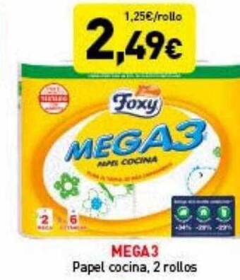 Hiperber Mega 3 Papel Cocina 2 Rollos oferta