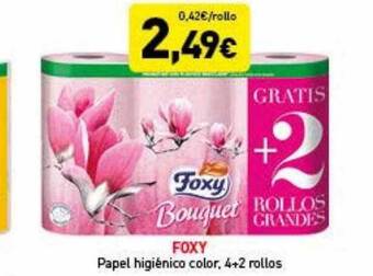 Hiperber Foxy Papel Higiénico Color 4+2 Rollos oferta