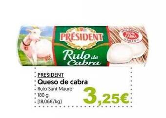 Hiper Usera President Queso De Cabra oferta