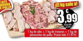 Unide Supermercados 1 Kg De Alas + 1 Kg De Traseros + 1 Kg De Jamoncitos De Pollo oferta