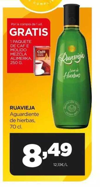 Alimerka Ruavieja Aguardiente De Hierbas oferta