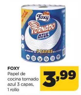 Alimerka Foxy Papel De Cocina Tornado Azul 3 Capas oferta