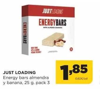 Alimerka Just Loading Energy Bars Almendra Y Banana oferta