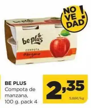 Alimerka Be Plus Compota De Manzana Pack 4 oferta