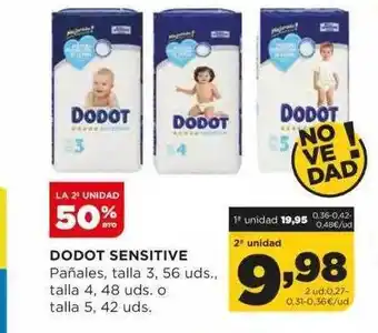 La 2a Unidad 50% Dto Dotot Sensitive Pañales Talla 3