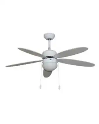 ferrOkey Ventilador climatizacion techo con luz 50w-3 velocidades 5 aspas 130cm blanco segin vivahogar vh104583 oferta
