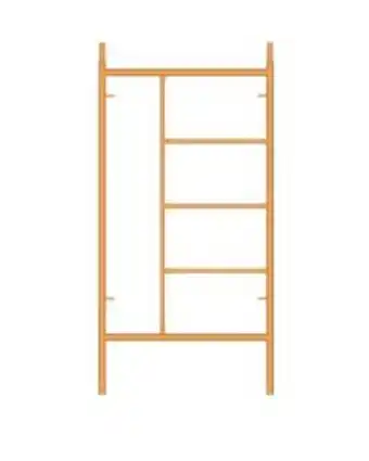 ferrOkey Marco construccion andamio reforzado 3 peldaños 2x1mt amarillo theca oferta