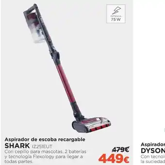 El Corte Inglés Aspirador de escoba recargable oferta