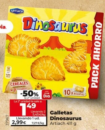 Dia Artiach Galletas Dinosaurus 411 g oferta