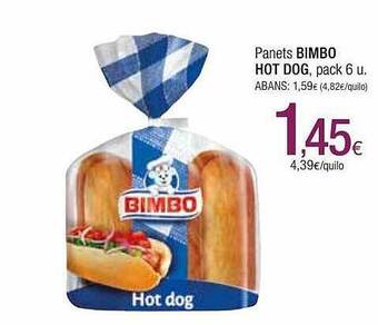 Condis Panets Bimbo Hot Dog oferta