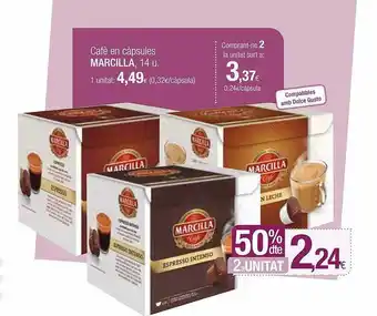 Condis 50% Dte. 2a Unitat Cafè En Cápsules Marcilla oferta