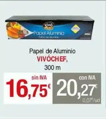 Masymas Papel De Aluminio Vivochef oferta