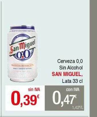 Masymas Cerveza 0.0 Sin Alcohol San Miguel oferta