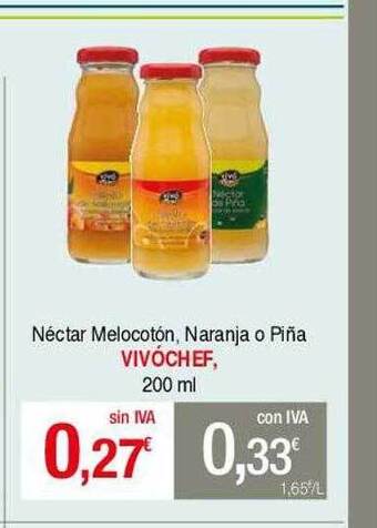 Masymas Néctar Melocotón Naranja O Pina Vivóchef oferta