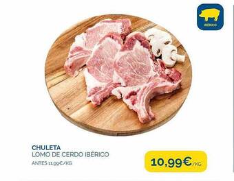 Supermercados La Despensa Chuleta Lomo De Cerdo Ibérico oferta
