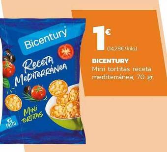 Supermercados Lupa Bicentury Mini Tortitas Receta Mediterránea oferta