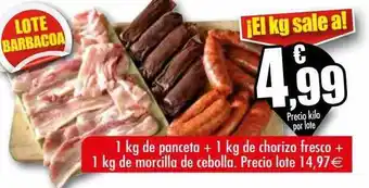 Unide Supermercados 1 Kg De Panceta + 1kg De Chorizo Fresco + 1kg De Morcilla De Cebolla oferta