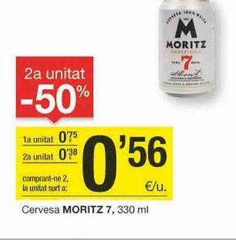 BonpreuEsclat 2a Unitat -50% Cervesa Moritz 7 oferta