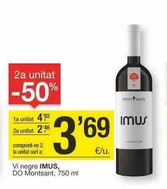 BonpreuEsclat 2a Unitat -50% Vi Negre Imus Do Montsant oferta