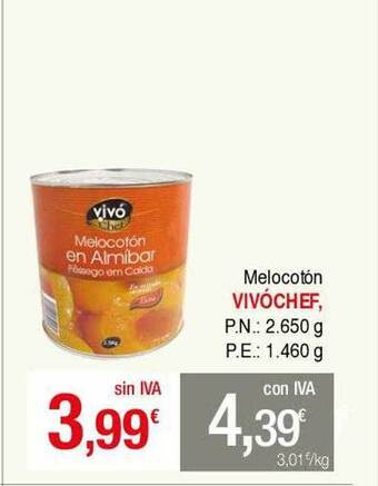 Masymas Melocotón Vivóchef oferta