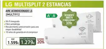 Milar Aire Acondicionado 2 Estancias Lg 2mult912 oferta