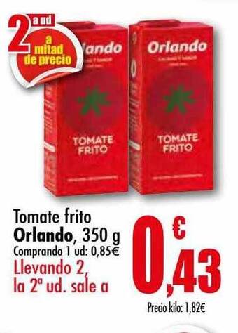 Unide Supermercados Tomate Frito Orlando oferta