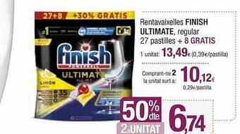 Condis 50% Dte. 2a Unitat Rentavaixelles Finish Ultimate oferta