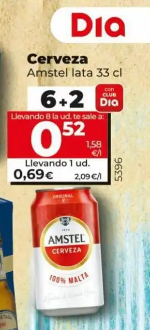 Dia Amstel Cerveza lata 33 cl oferta